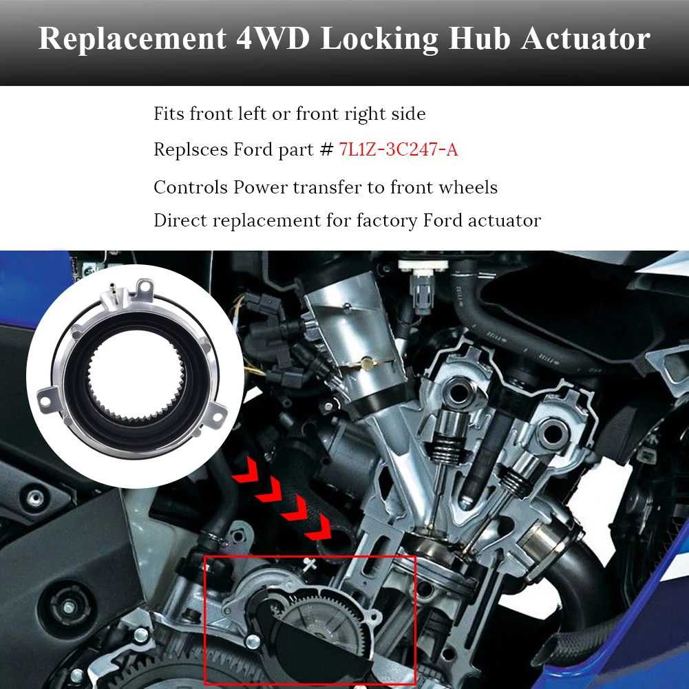 7L1Z-3C247-A 7L1Z3C247A Vacuum Hub Axle Actuator Locking 600-105 Lock Actuator For Ford F-150 4WD 2004-2015 Car Accessories 2pcs