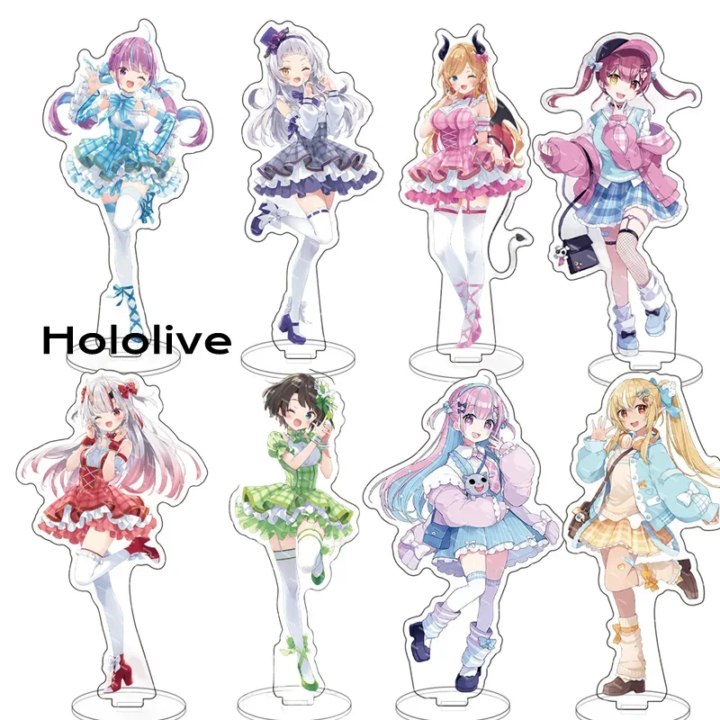 2024 Fashion Japan Anime Hololive Acrylic Figure Stand Model Usada Pekora Rushia Hosimati Cartoon Pendant Keychain Desk Gift