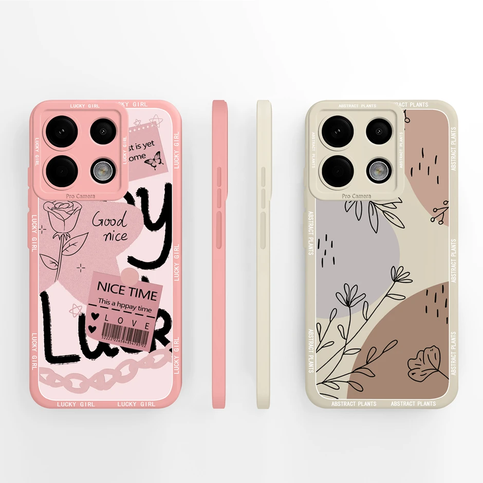 Gehäuse für Redmi Note 13 Pro 5g Mode Cartoons Stil flüssige Silikon hülle für Xiaomi Note 13pro 5g hochwertige Telefon Funda