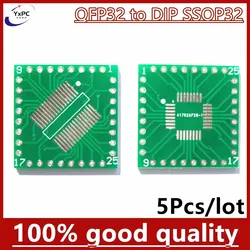 5Pcs QFP32 to DIP SSOP32 to DIP32 0.8mm TQFP IQFP Adapter Plate