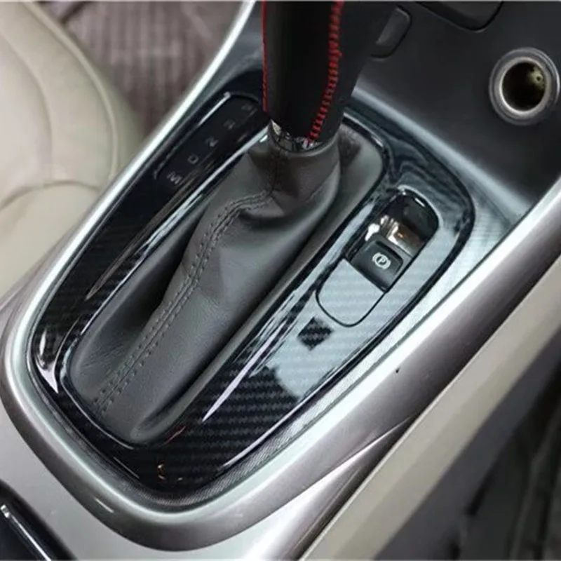 Carbon Fiber ABS Car Gear Shift  Box Panel Trim Cover Sticker Fit For Chevrolet Malibu 2012 2013 2014