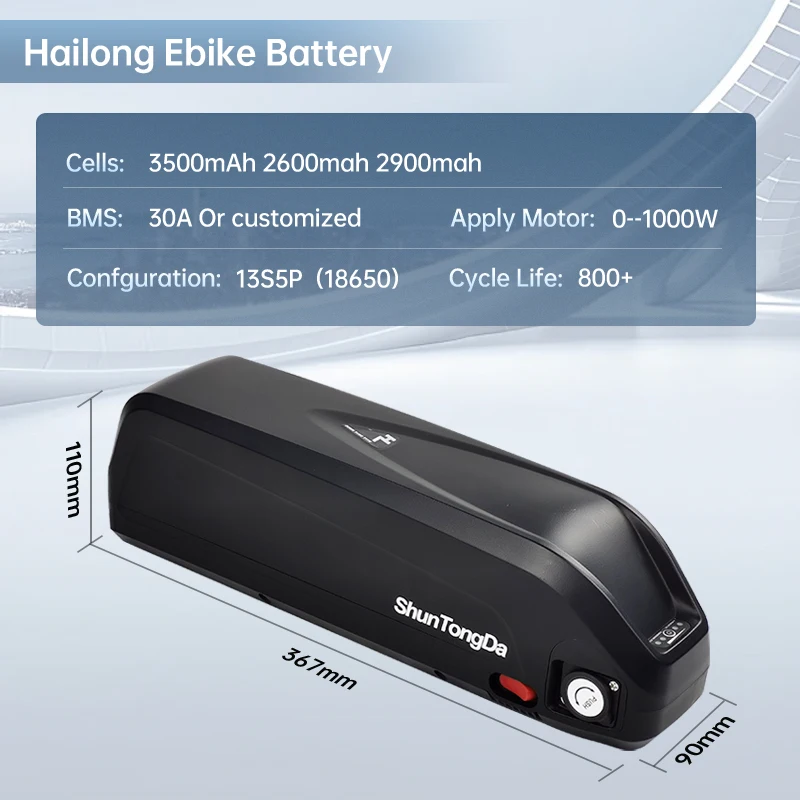 Hailong EBike Battery 48V Batteria 17.5Ah 14.AH 13Ah Electric Bike Lithium ion Battery with charger fit for 250W 350W 500w 750W