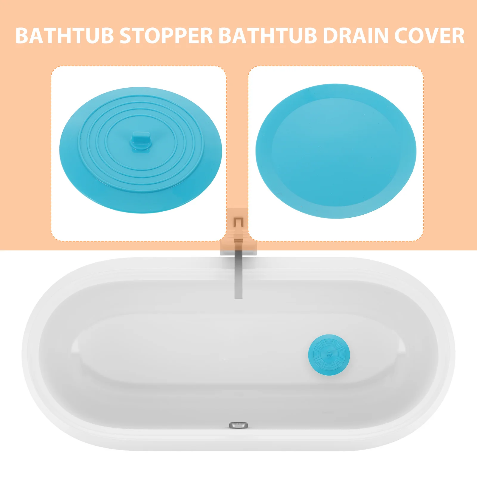

Bathtub Stopper Silicone Rubber Universal Seal Plug Tub Floor Drain Cover Drain Stopper for Bath Shower Bathroom Sink