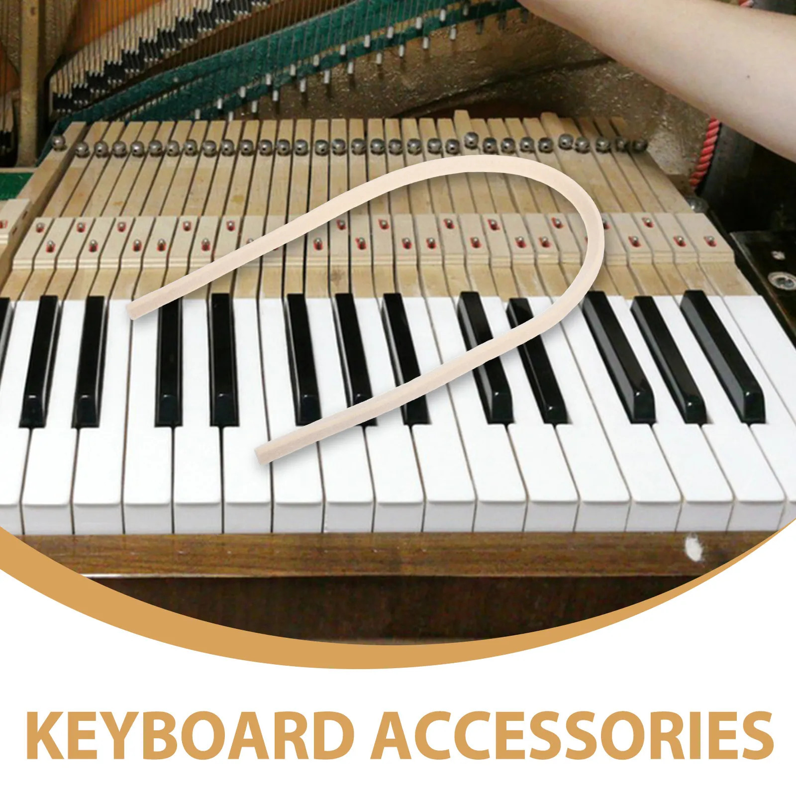 Piano Muffler Repair Accessory Beige Wool Felt Unterlegscheiben Accessories Strip for
