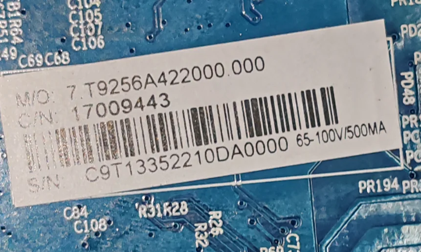 CV9256-A42 เครือข่าย WIFI ทีวีเมนบอร์ดทดสอบ,ภาพทางกายภาพสําหรับ 1 + 8G 60--100V 500MA