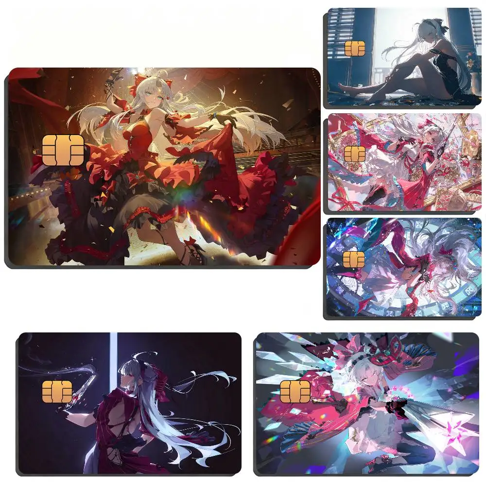 Wuthering Waves Carlotta Waterproof Skin Sticker Bank Bus Metro Access Card Protective Film Card Sticker Girl Gift