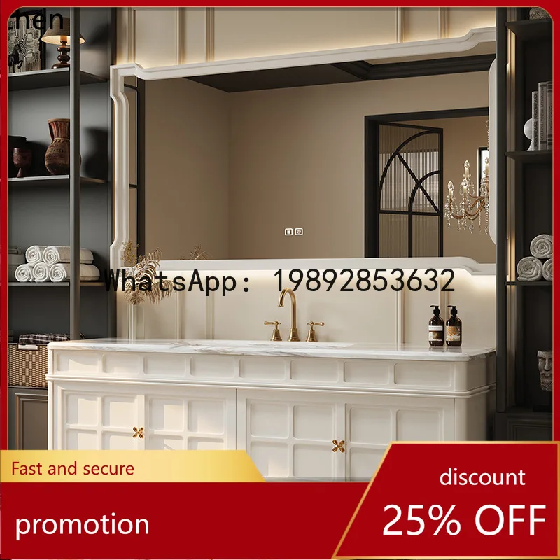 

HT Vintage Bathroom Cabinet Set Washroom Sink Cabinet