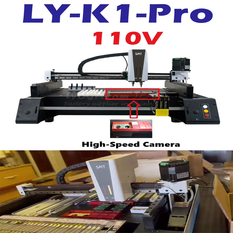 Ship from US Pick and Place Machine LY- K1-PRO-110V Automatic SMT PCB Chip Mounter Assembly Line High Speed Camera Version for Soldering Station