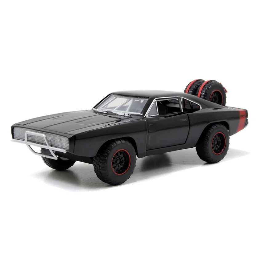 Jada Toys Fast & Furious 1:24 scale Diecast Model 1970 Dodge Charger R/T Off Road Toys for Kids and Adults Black