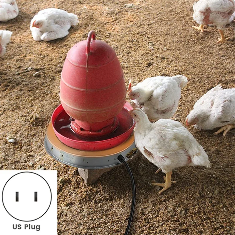 Poultry Waterer Drinker Heated Base, Chicken Water Heaterfor Winter Deicer Heated Base With Switch