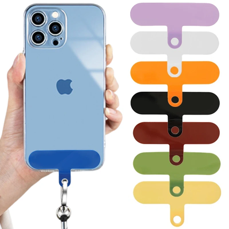 Universal Mobile Phone Anti-lost Lanyard Card Gasket Transparent TPU Detachable Phone Hanging Cord Strap Patch Tether Pad