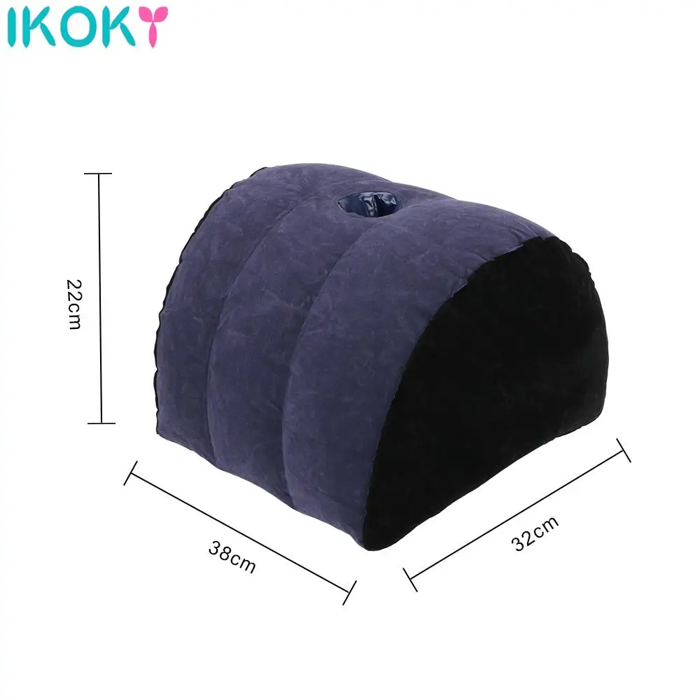 IKOKY Inflatable Sex Aid Pillow Sex Furniture Sex Toys For Couples Adult Games For Women Masturbation Position Flocking Cushion