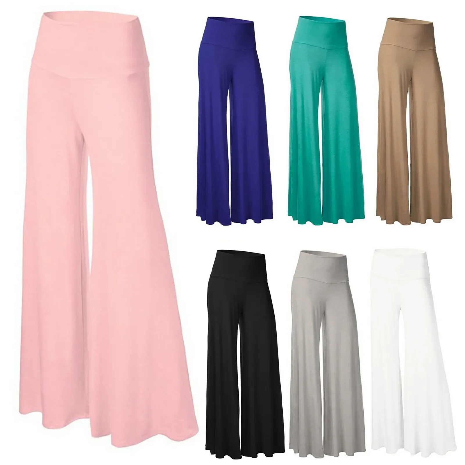 

Ladies Elegant Fashion Straight Wide Leg Pants Sexy Elastic Comfortable High Waist Casual Trousers Korean Fashion брюки женские
