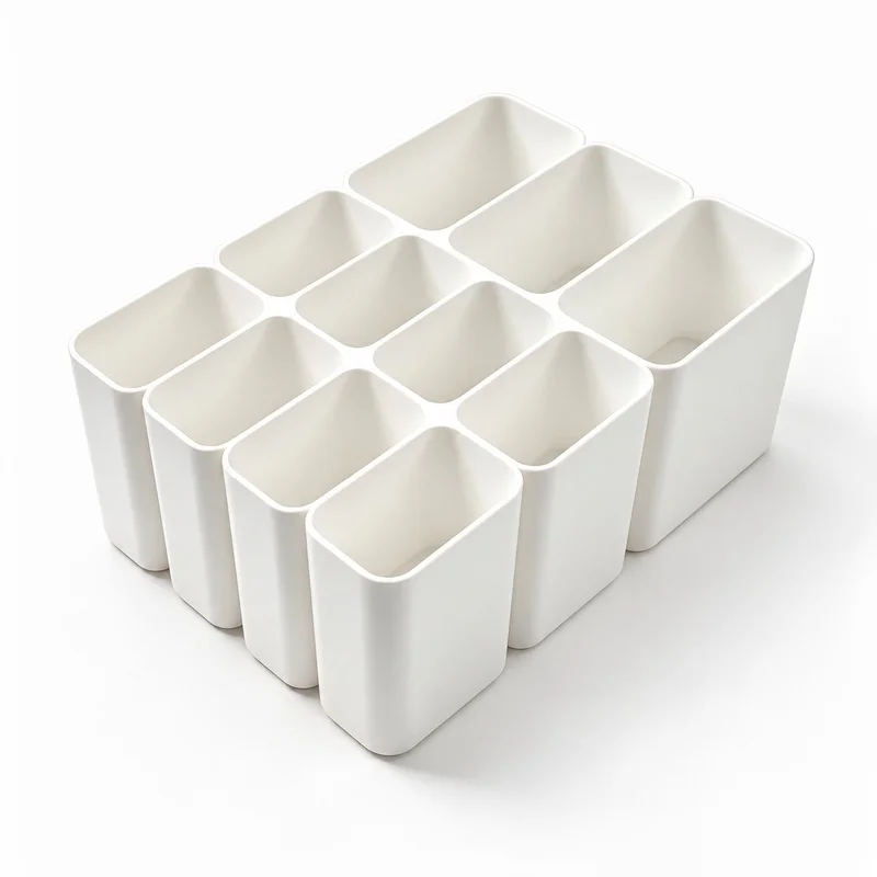 11-Compartment Cable Organizer Tray ABS USB Cord Charger Holder for Desk Drawer Home Office