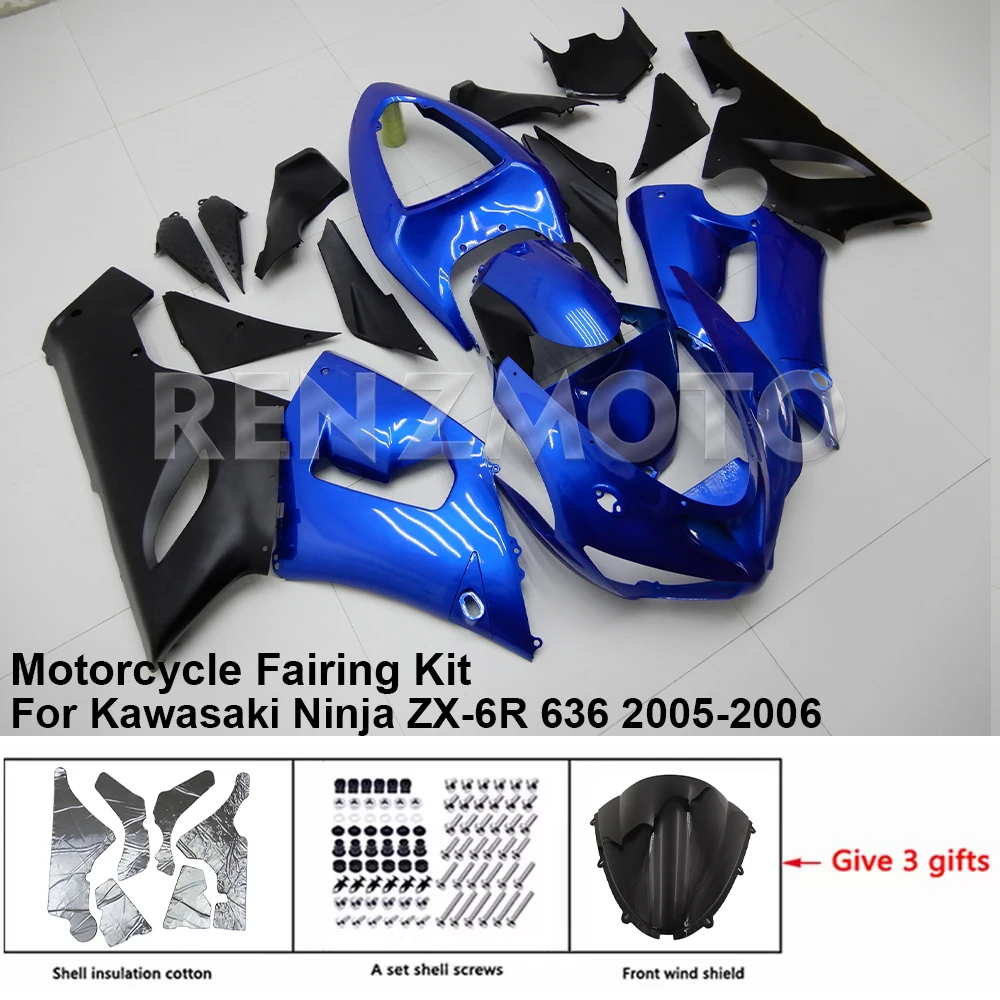 

K0605-102a Motorcycle Fairing Set Body Kit Plastic For Kawasaki Ninja ZX-6R 636 2005-2006 Accessories ABS Injection Bodywork