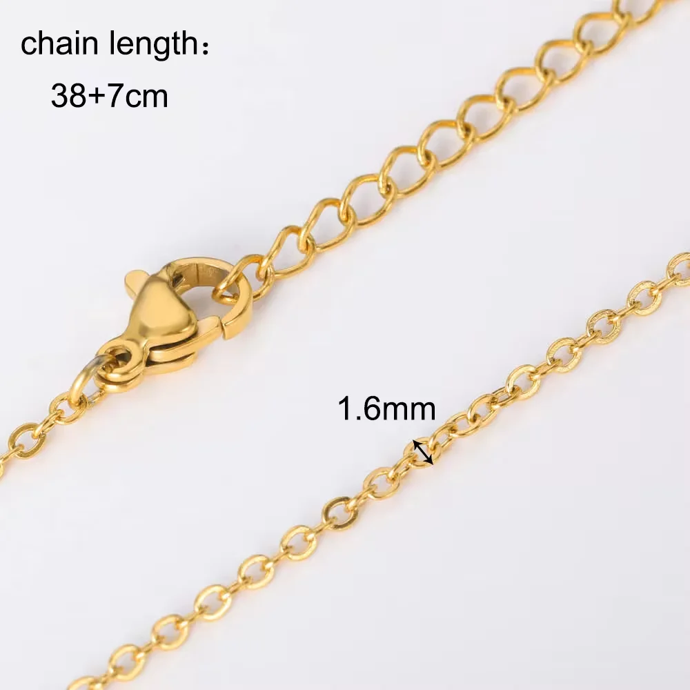 10Pcs/Lot 45cm Stainless Steel Gold Color Chains Necklace For Women Jewelry Making Chains Accessories DIY Handmade Supplies