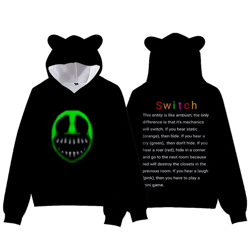 3D أبواب جديدة Roblox الشكل الأزياء هوديي الطفل المطبوعة عارضة الملابس لطيف ربيع الخريف هوديي الفتيان الفتيات البلوز أعلى #3