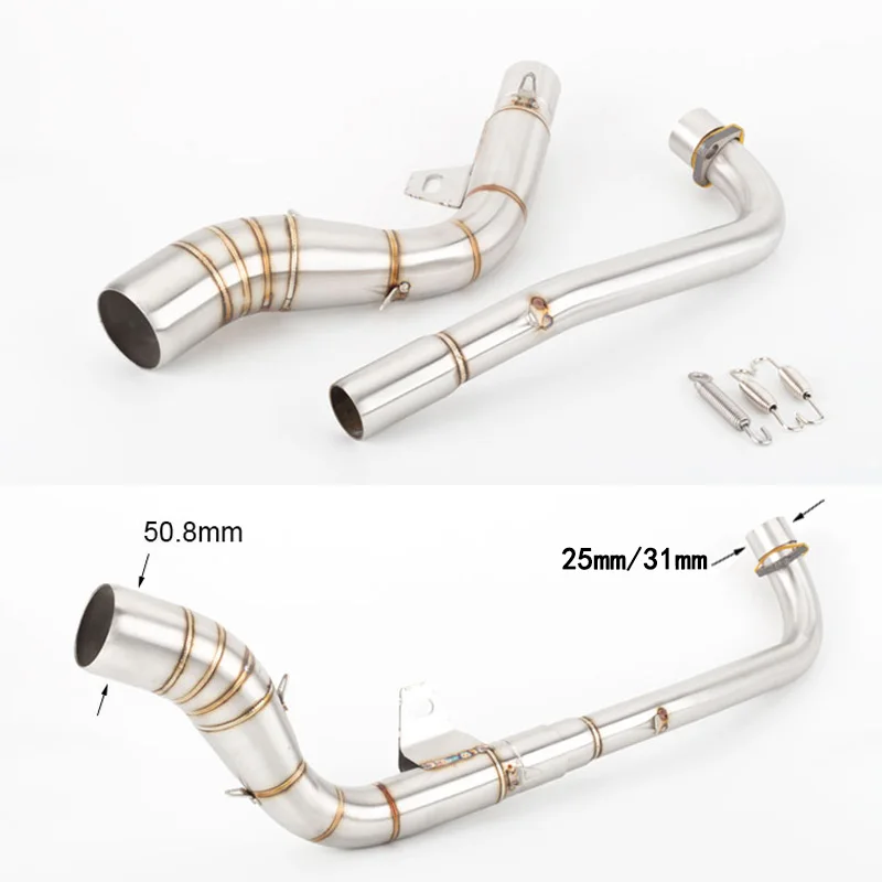 Ex5 Dream Motorcycle Exhaust Pipe Muffler Slip-on Elbow Middle Link Pipe Stainless Steel Pipes For HONDA Ex5 Dream 2015-2021