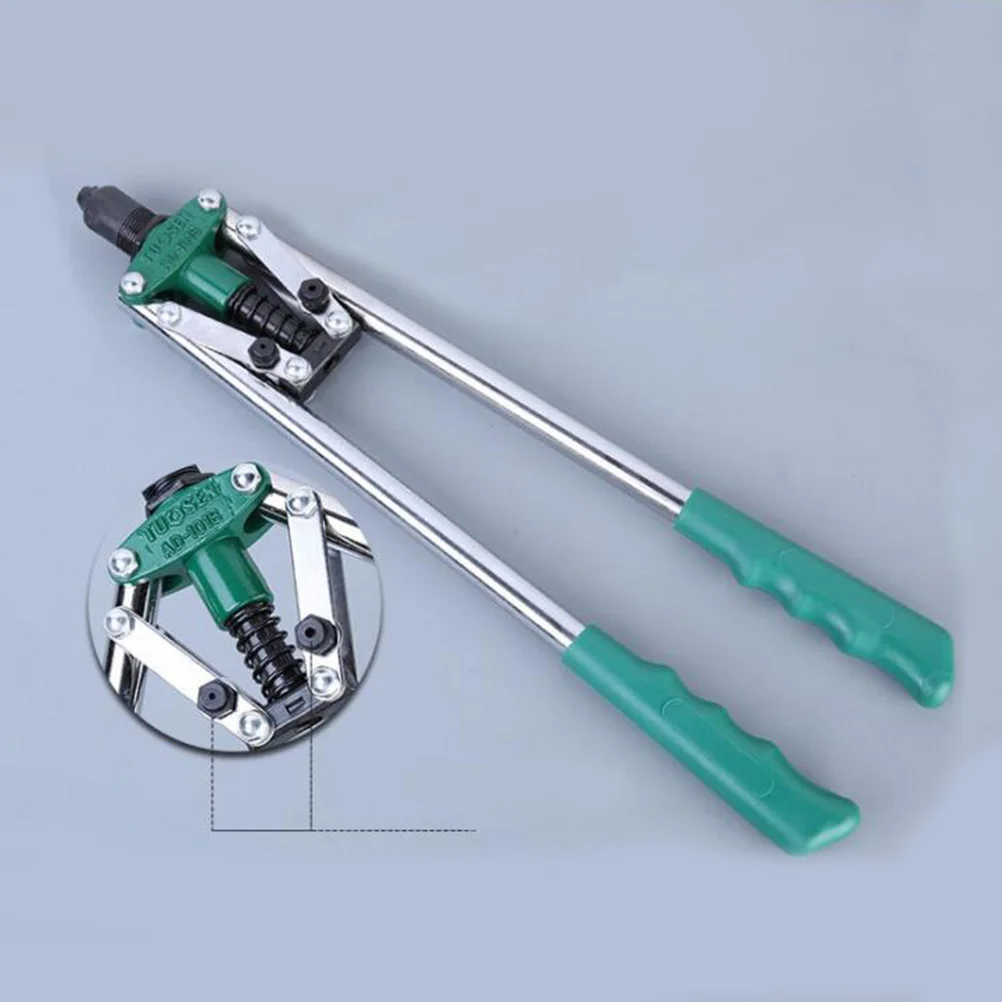 1 Uds remachadora Manual de doble mano máquina remachadora 17 pulgadas pequeña portátil eficiente ruido herramienta de remache bajo máquina de tornillo de liberación rápida