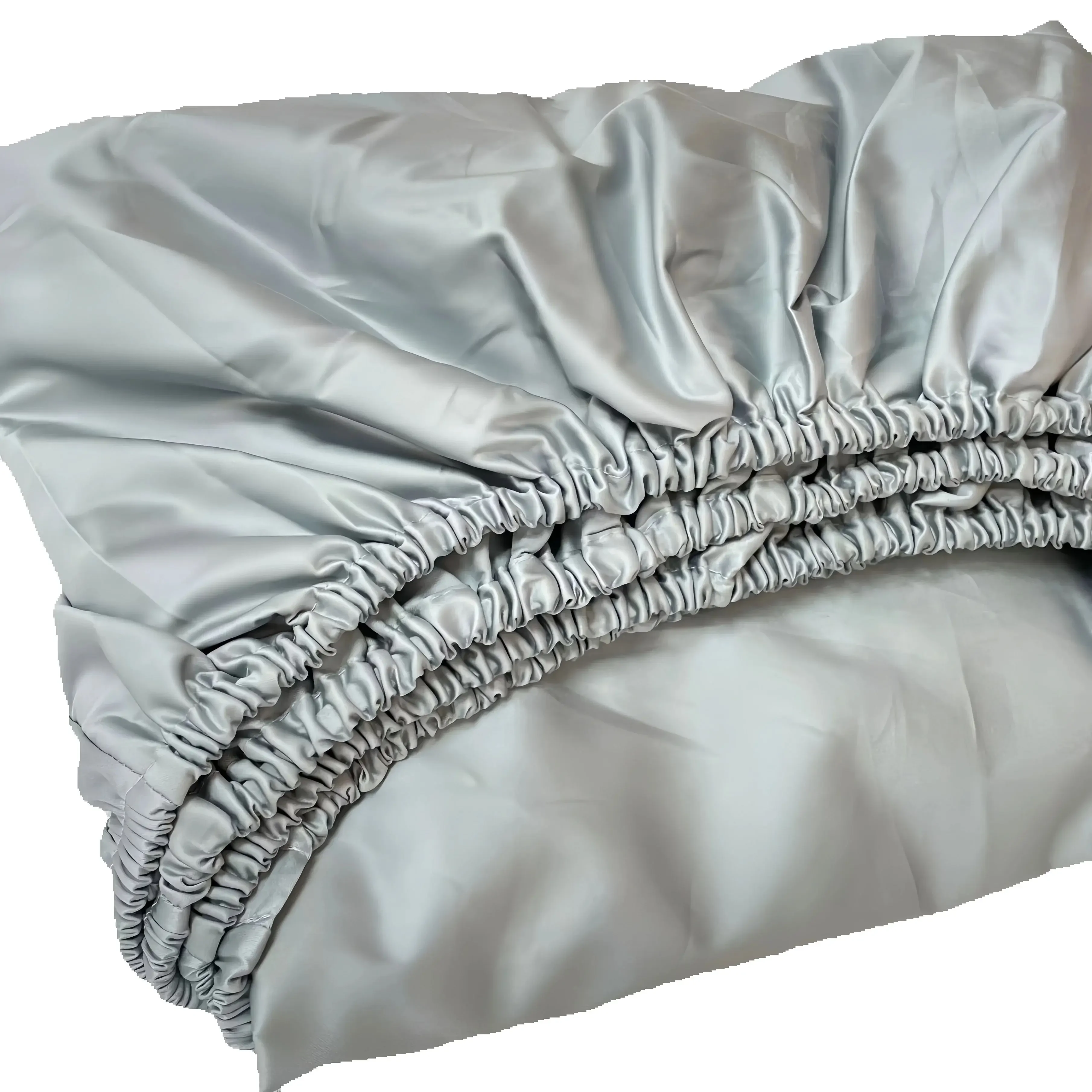 Single  Fitted Sheet,  Duvet Cover, 1000 TC 100% Egyptian Cotton, Kaqi Gray Silvery Colors, CustomizepIECE