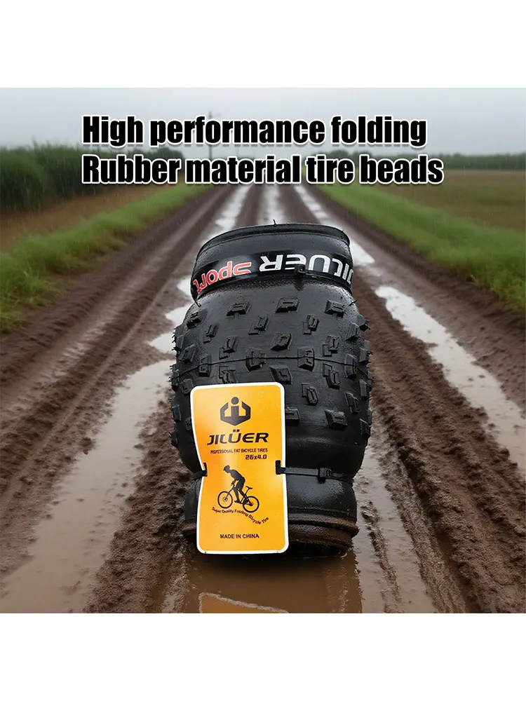 Für JILUER Faltfahrradreifen 20x4.0 26x2.25/4.0 27.5x2.1/2.2 29x2.2 MTB Fatbike-Reifen Pannensicherer Faltreifen für Mountainbike XC Trail Schnee Sand Schlamm – Detail 5
