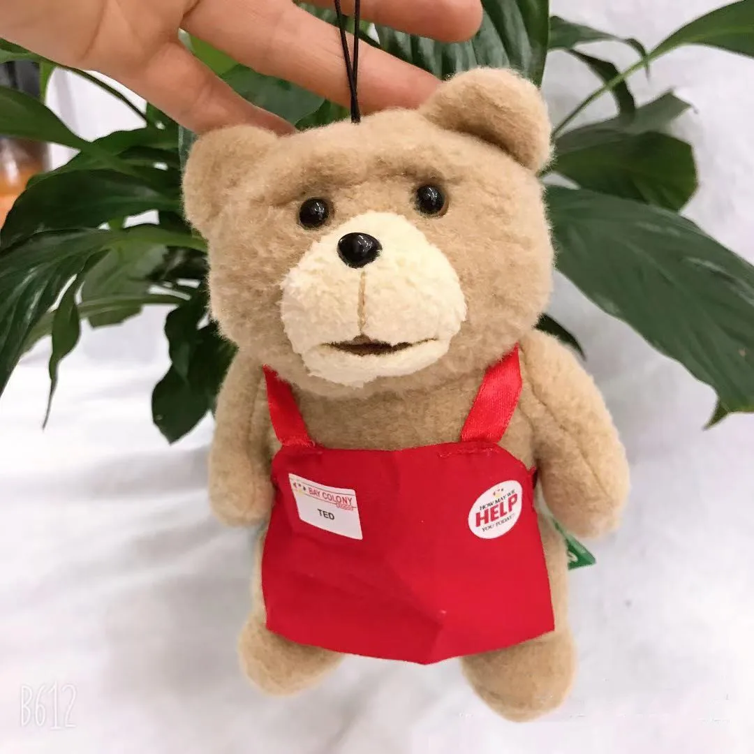 فيلم تيدي بير تيد 2 ألعاب من القطيفة في المئزر حيوانات محشوة ناعمة قلادة قطيفة 18 سم هدية عيد ميلاد لصديق جيد