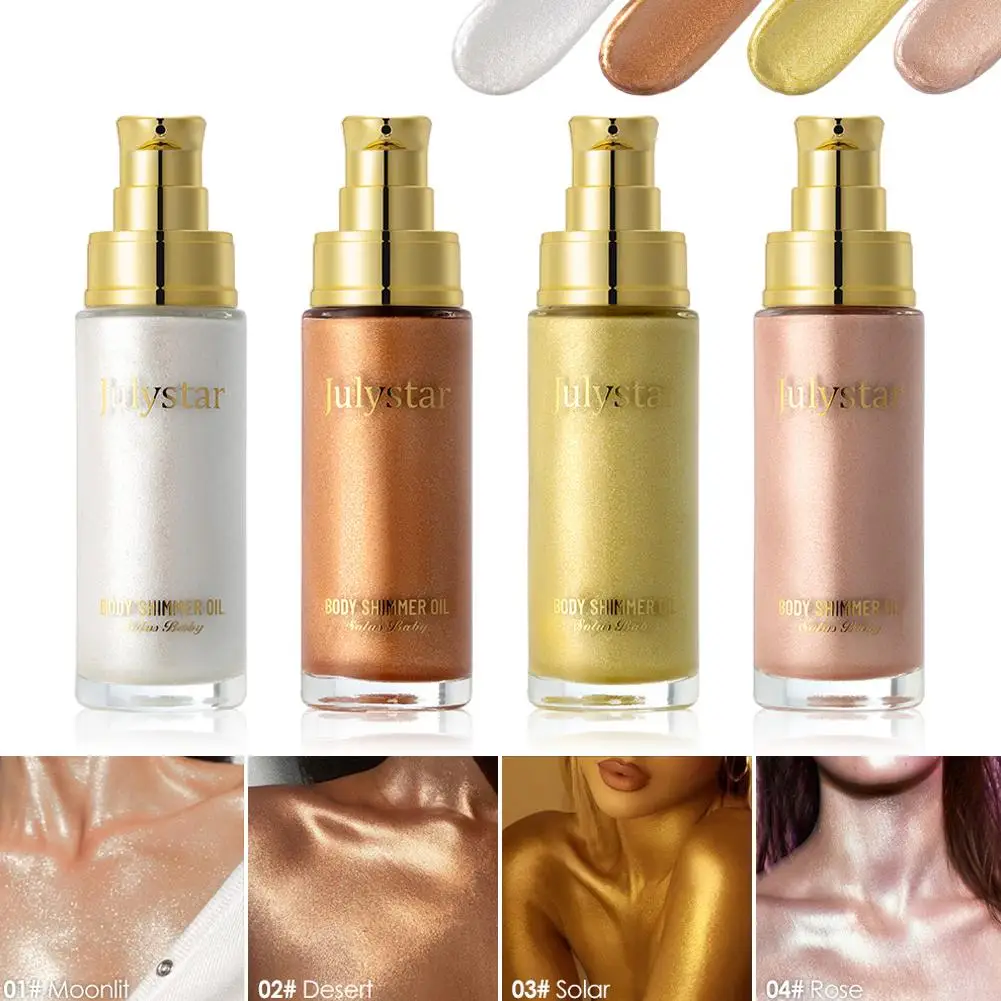 Vloeibare markeerstift Make-up Gladde glans Shimmer Glitter Body Markeerstift Cosmetica Vloeibare crème Blijvende lange foundation Body G6B0