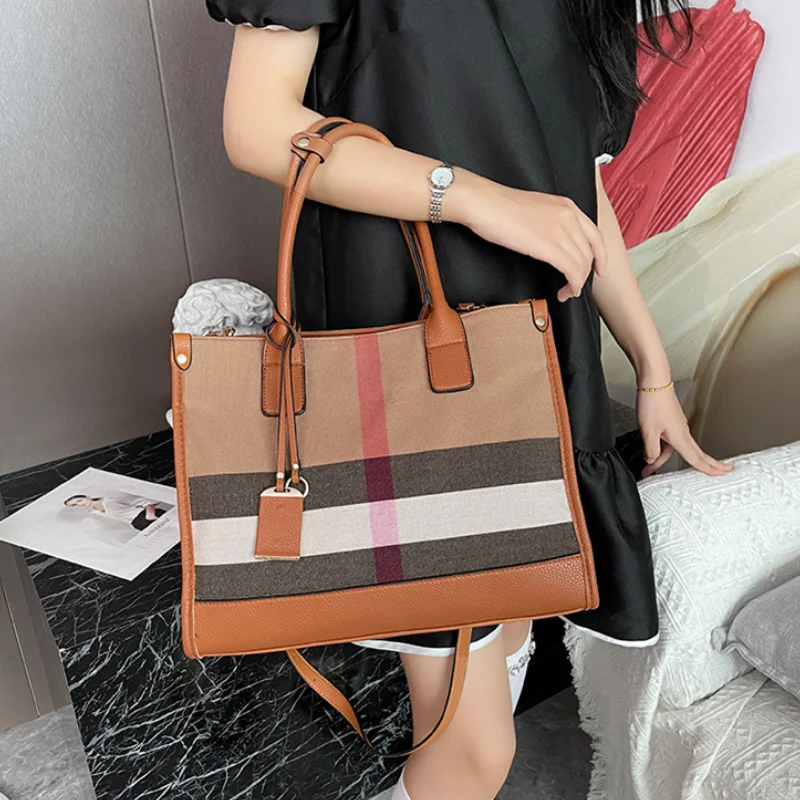 New Luxury Designer Leather Tote Bags Fashion Women Handbags Large Shoulder Bag Casual Lady Large Capacity Shopping Bag