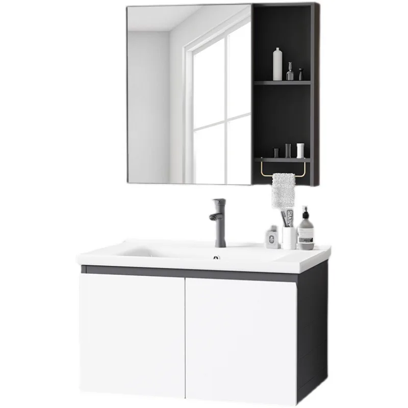 

bathroom small apartment hand wash table, ceramic integrated basin washbasin cabinet combination