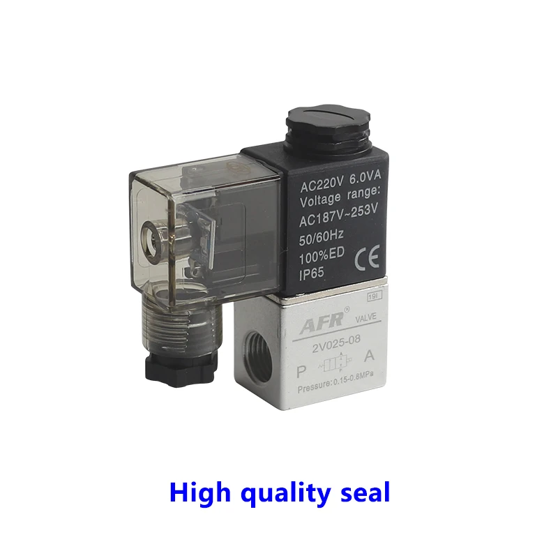 2V025-08 dc12v 24v 220v airtac type pneumatic air solenoid valve 2 Position 2 Port Normally Closed Air Magnetic Valve Pneumatic