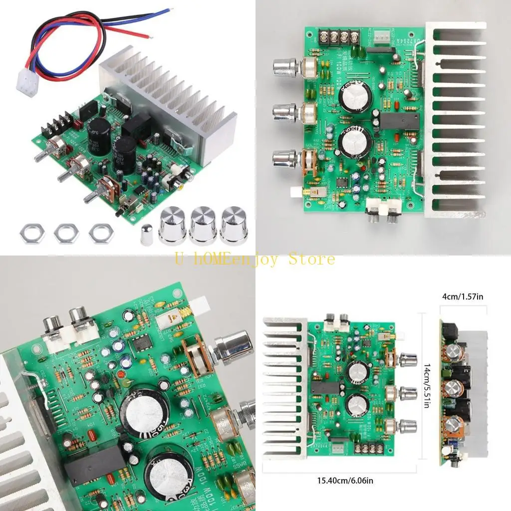 

B0KF Мощные усилители TDA7293 100 Вт + 100 Вт, звуковая плата для динамика DX798, плата усилителей мощности 25 Вт + 25 Вт,