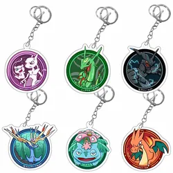 Pokemon Gengar Mewtwo Psyduck Venusaur Charizard Blastoise Acrylic Keychain Decoration Anime Cartoon Bag Pendant Key Chain