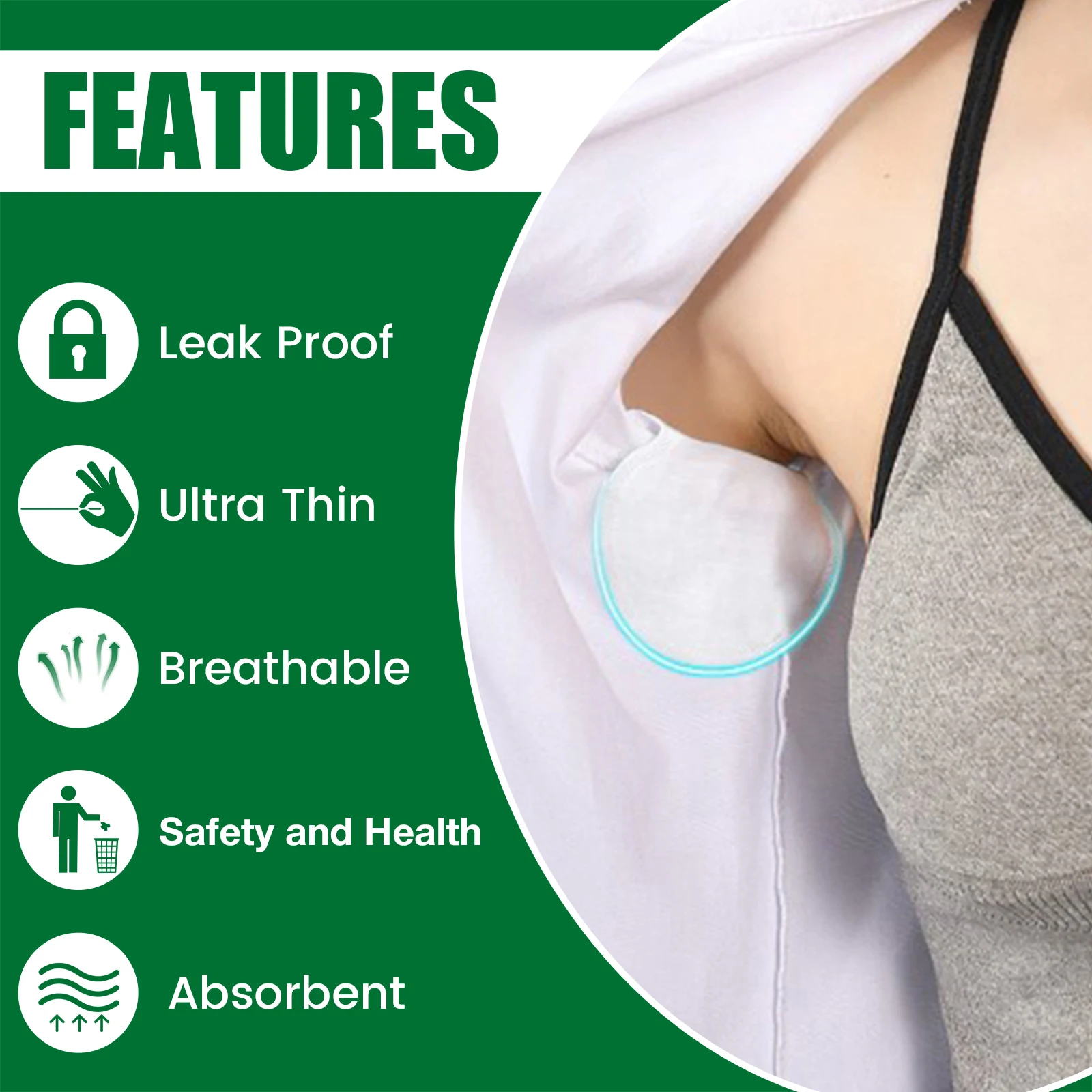 50/100 шт. подушечки для подмышек, одноразовые впитывающие пот наклейки для подмышек, летние дышащие невидимые наклейки для одежды с защитой от пота