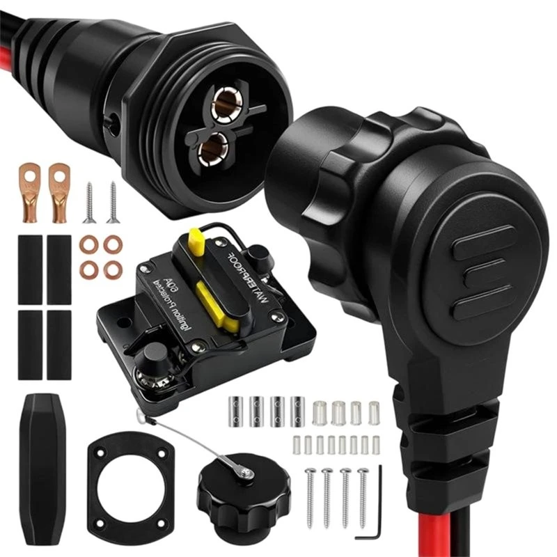 1865120 MKR-28 1865115 MKR-27 Marine Trolling Motor Plug Receptacle Circuit Br Kit 60A For Boats Freshwater Saltwater-A97E