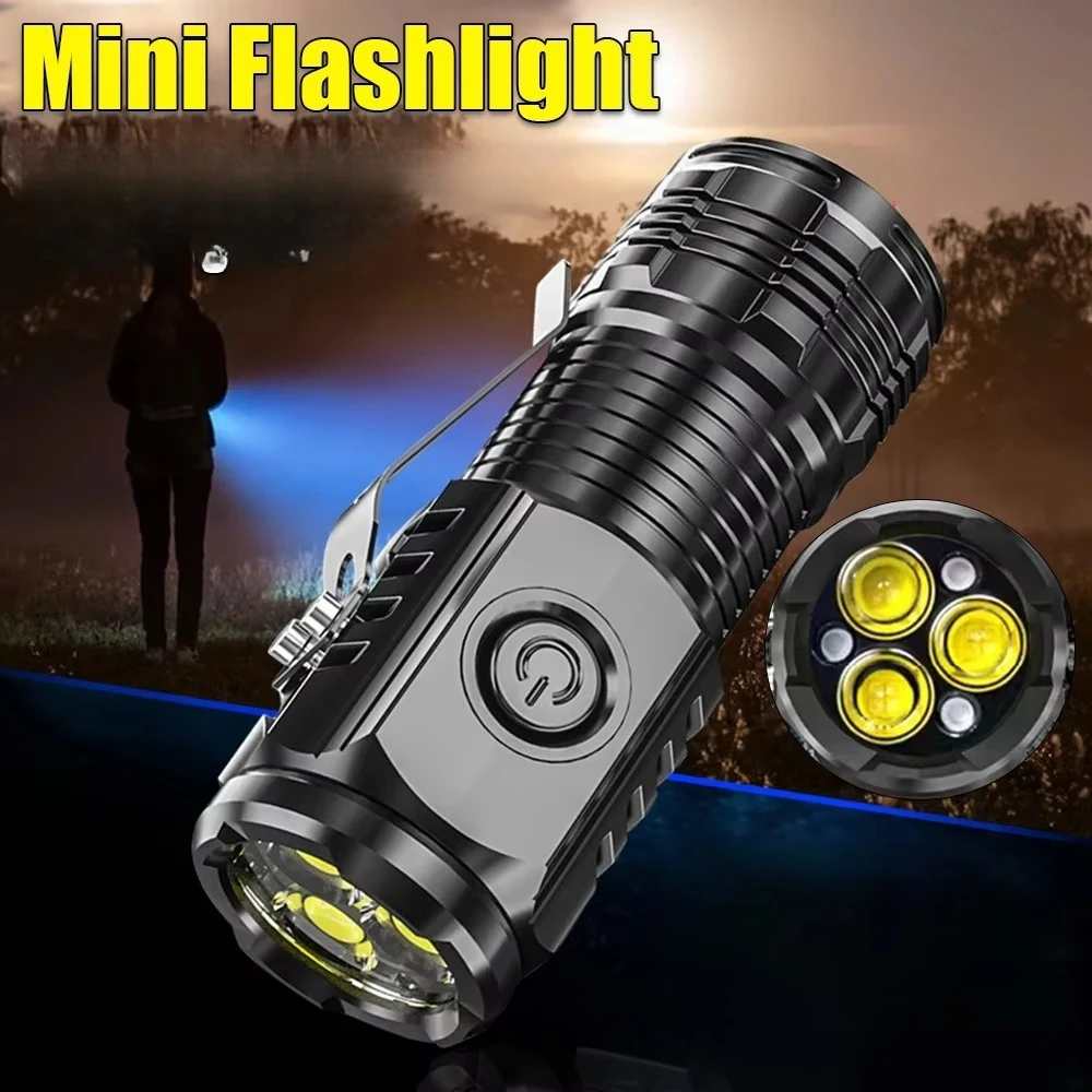 KDULIT LED Portable Flashlight Super Bright Torch Waterproof Mini Light with CAP CLIP for Outdoor Hiking Camping Working Lamp