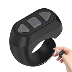 Scrolling Ring Wireless Finger Shutter Remote Control Page TurnerMobile Phone Controller Bluetoothcompatible For Home Travel