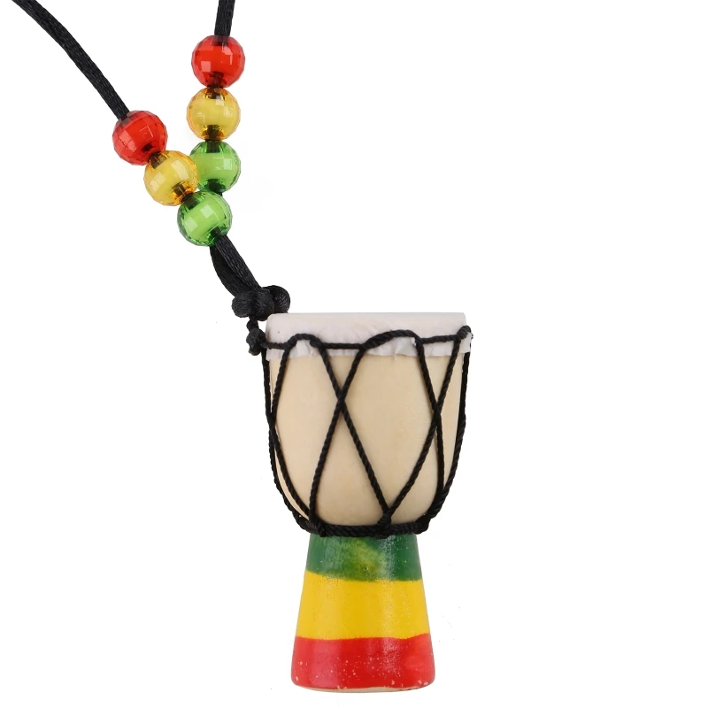 Mini Djembe Percussion African Hand Drum Pendant Drummer Present