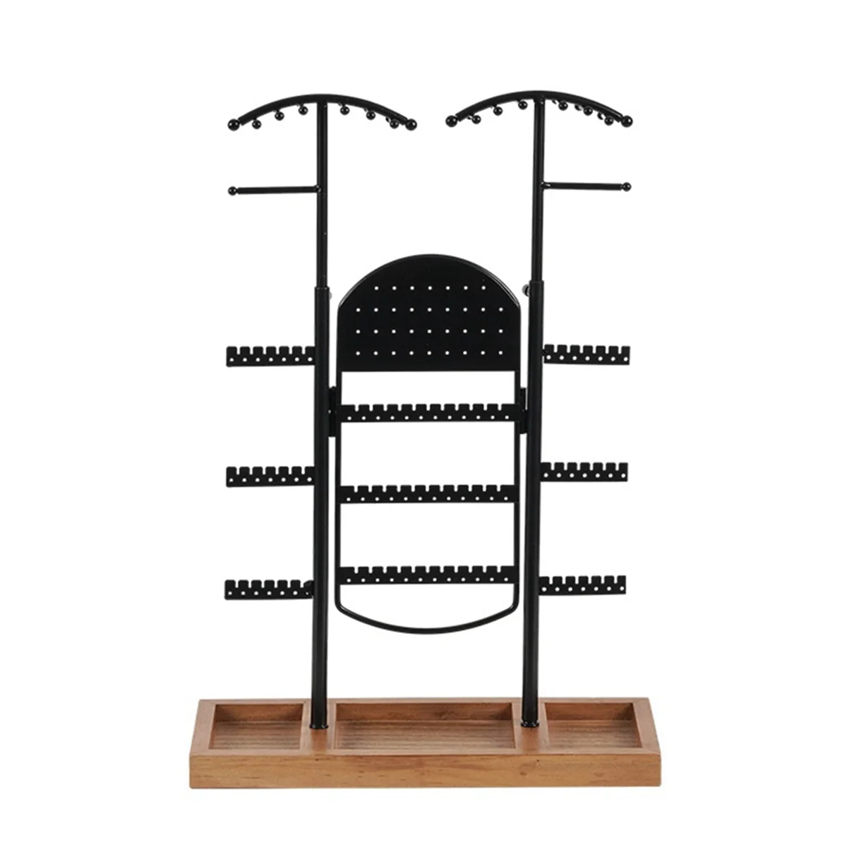 AB72-Jewelry Rack 6 Tier Large Liftable Jewelry Display Rack Ring Necklace Earring Stand