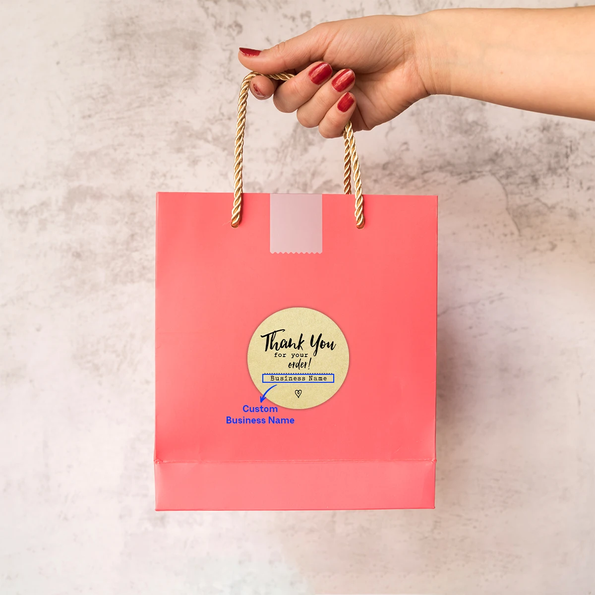 120 قطعة-10 أوراق ملصقات شكر مستديرة مخصصة ، اسم عمل شخصي ، ملصق ورق كرافت لطلب الأعمال الصغيرة ، هدية حفلة #2