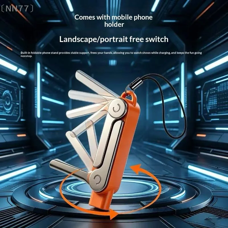 〔NN77〕Type C Phone Charging Adapter 240W Fast Charging OTG Type C Male To USB C Female Converter Foldable Holder〔W7〕