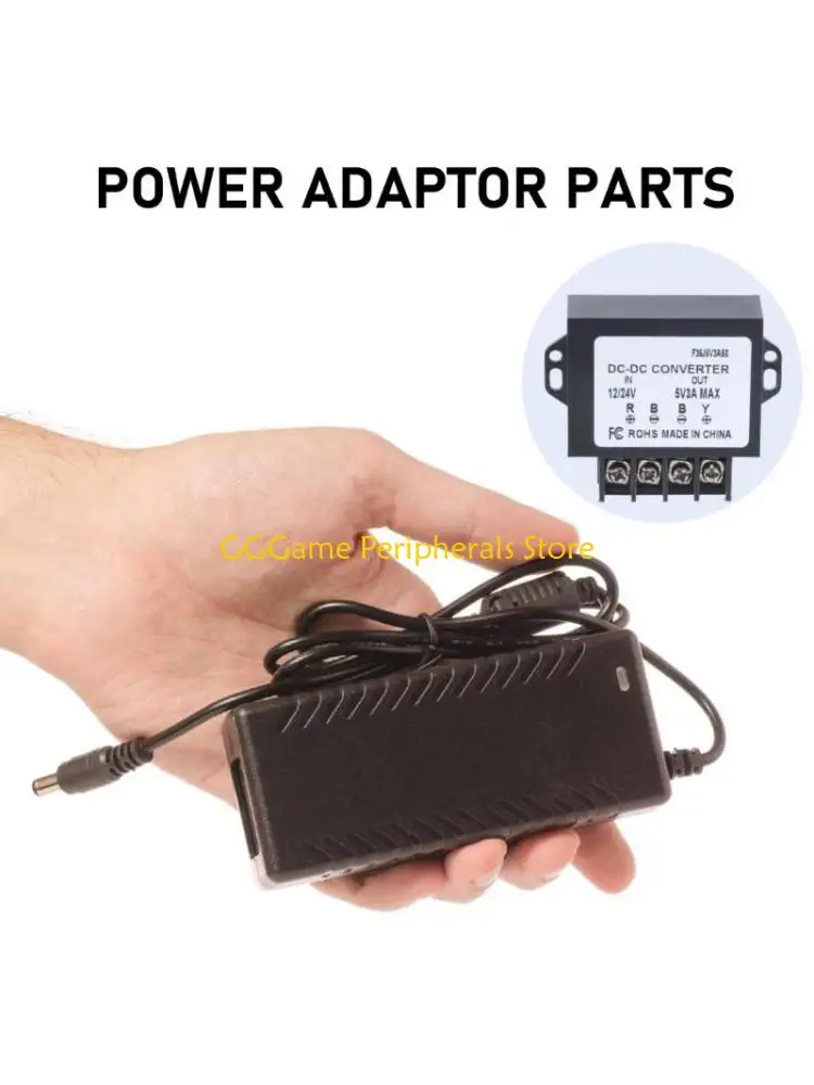 U55B Direct Current Power Converter Adapter 12~24V to 5V 3A 15W Regulation Module for Car Use Easy Installation