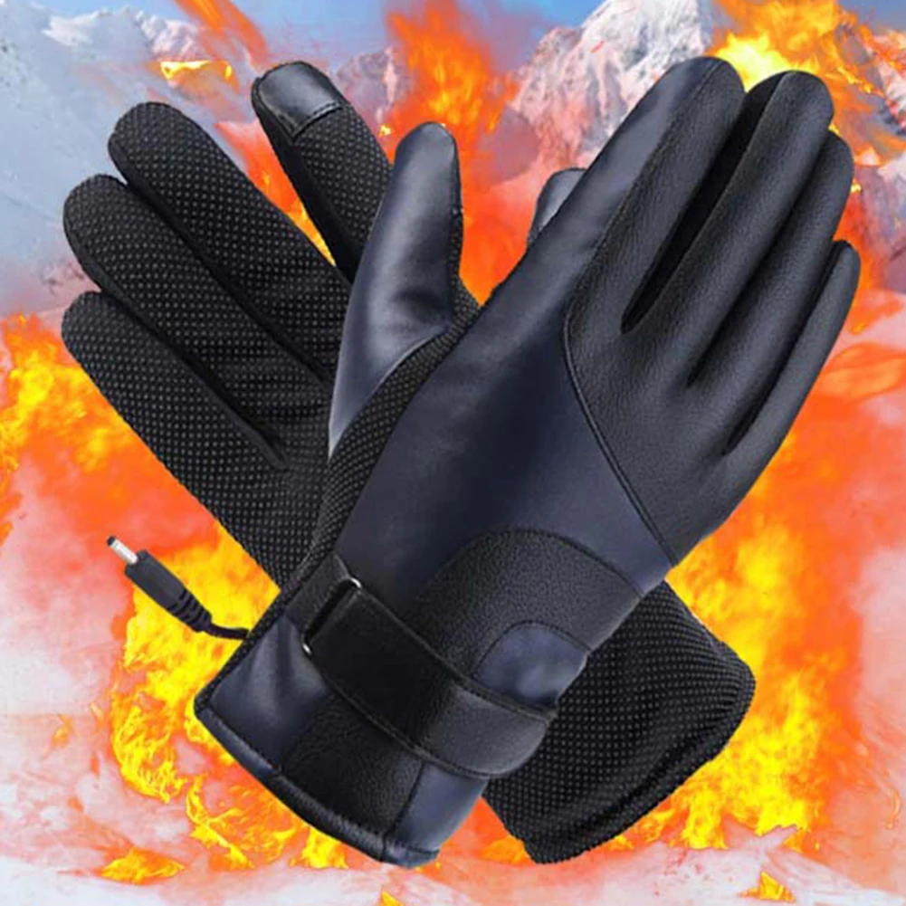 3/2/1pcs Winter Electric Heated Motorcycle Gloves Touch Screen Snowboard Gloves Hand Warmer Heating Ski Gloves for Men Women