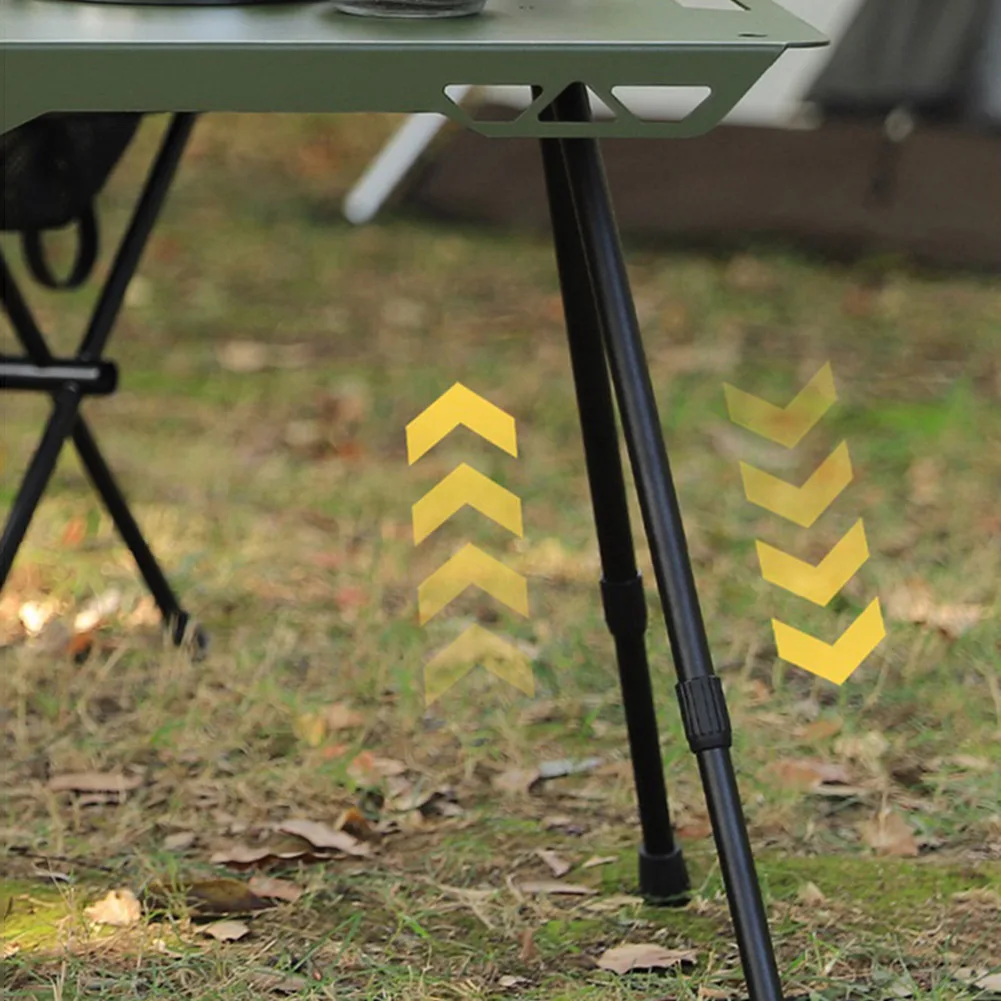 Folding Camping Table Legs Metal Foldable Workbench Legs Adjustable Height Coffee Table Legs Camping Equipment Outdoor Travel