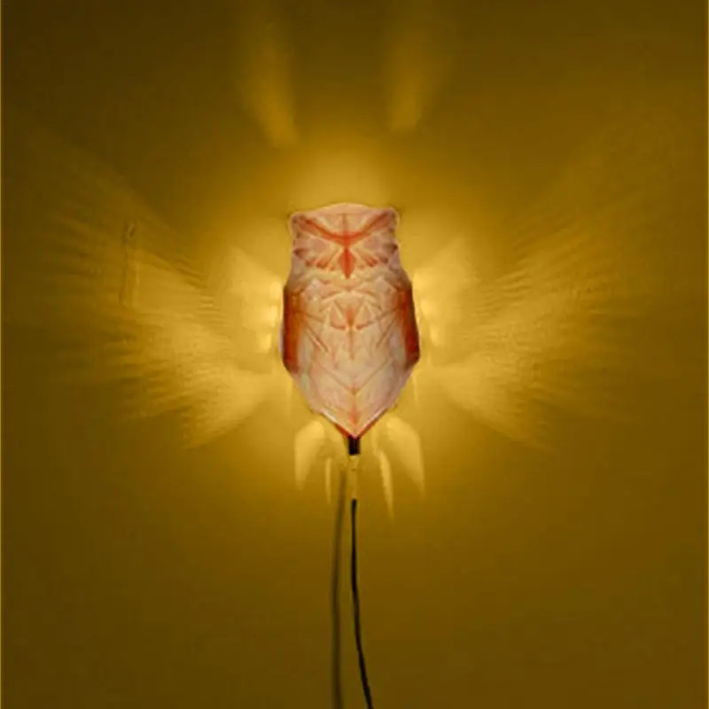 ﻿ Bird Wall Lamp Owl Eagle Shape Projector Modern Creative Atmosphere Sconce Light 3D Print Home Decor Lighting Fixtures