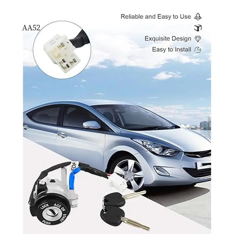 

AS-Ignition Starter Switch Lock Cylinder With Keys 81910-3XA00 819103XA00 For Hyundai Elantra 2011-2015 Starter Switch