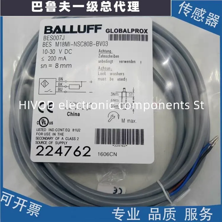 

1PCS Balluff proximity switch inductance BES M18MI-NSC80B-S04K/M12MI-PSC40B