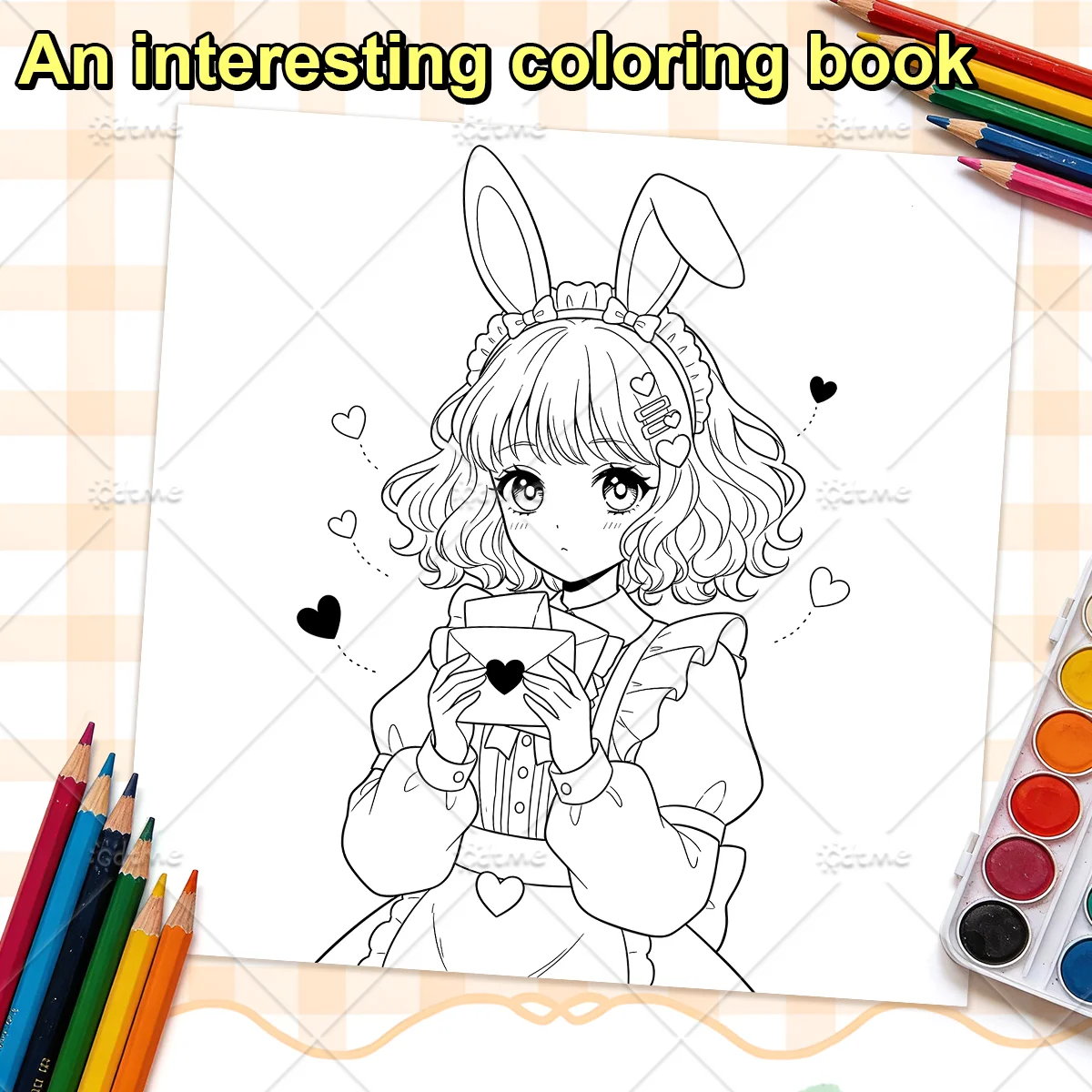 Anti-Angst Anime-Malbuch für Erwachsene Stressabbau DIY Mal- und Zeichenkunst-Aktivitätsbuch Perfektes Geschenk zur Entspannung – Detail 6