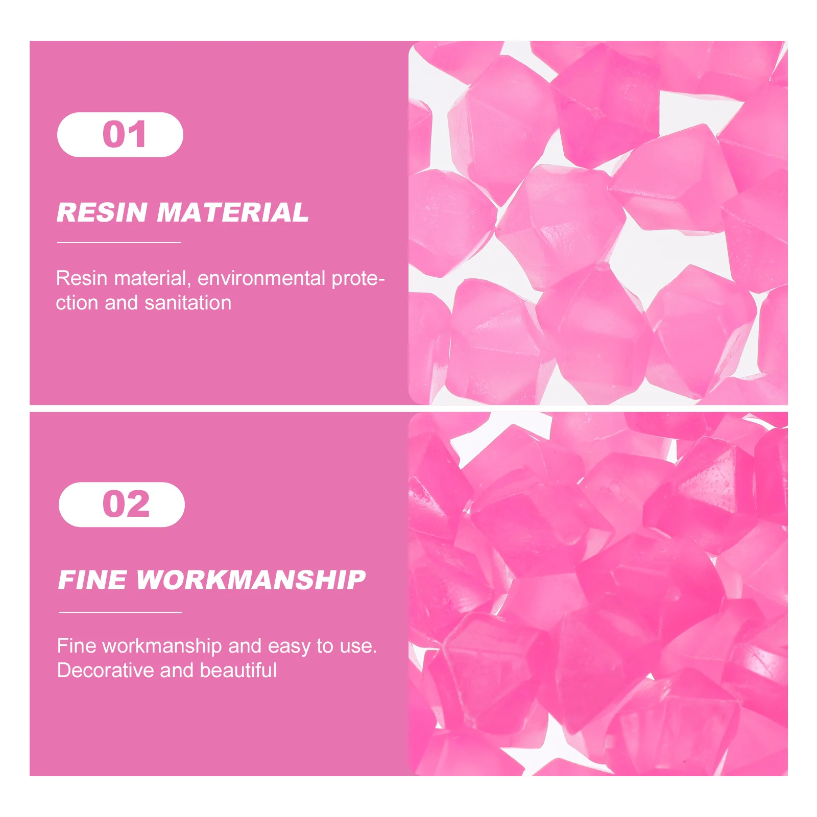 

300Pcs Luminous Purple Red Resin Fish Tank Landscaping Pebbles Aquarium Decorative Stones Fish Tank Ornament Aquarium Bottom