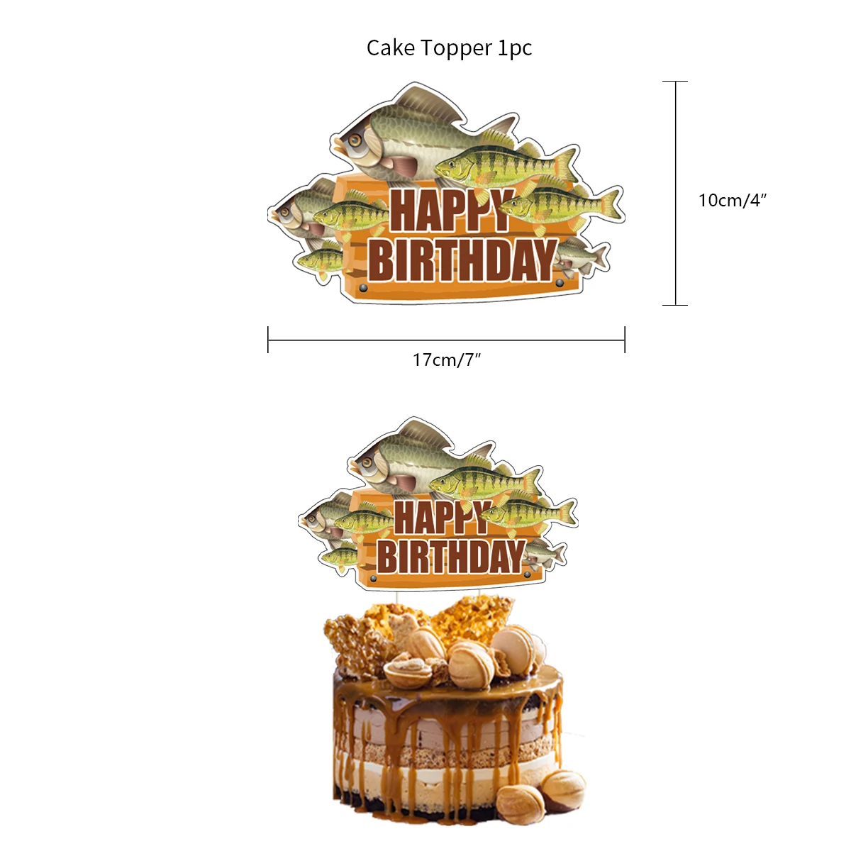 Fishing Birthday Party Balloons Banner Gone Fishing Party Supplies Sunfish Trout Bass Fishing Banner for Adults Retirement Deco
