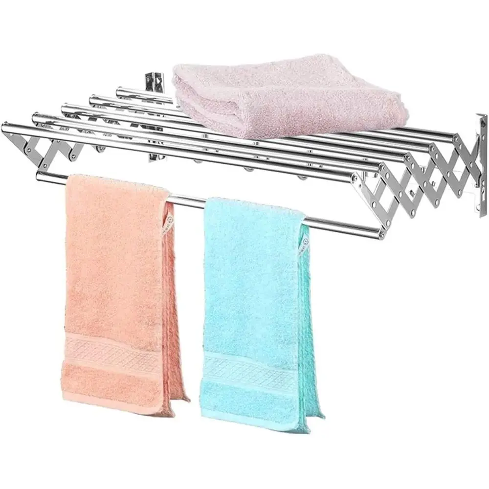 

Складная настенная сушилка для белья из нержавеющей стали, 50 см, вешалка для полотенец для ванной комнаты